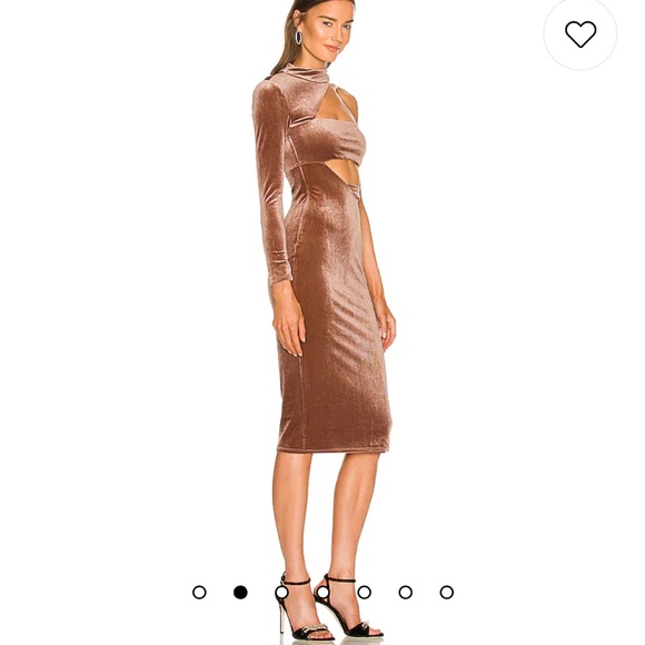 MICHAEL COSTELLO x REVOLVE Bleeker Midi Dress in Nude - Picture 3 of 13